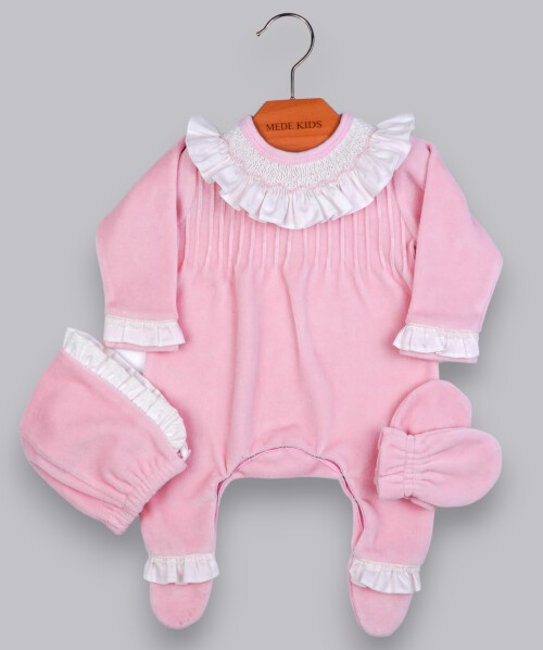 PLİTİNG YAKA KADİFE 3LÜ SET